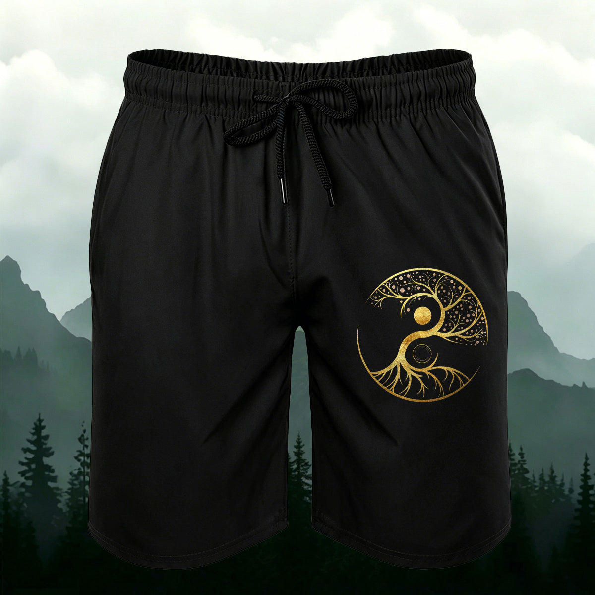Tree of Life Design Men's Casual Shorts