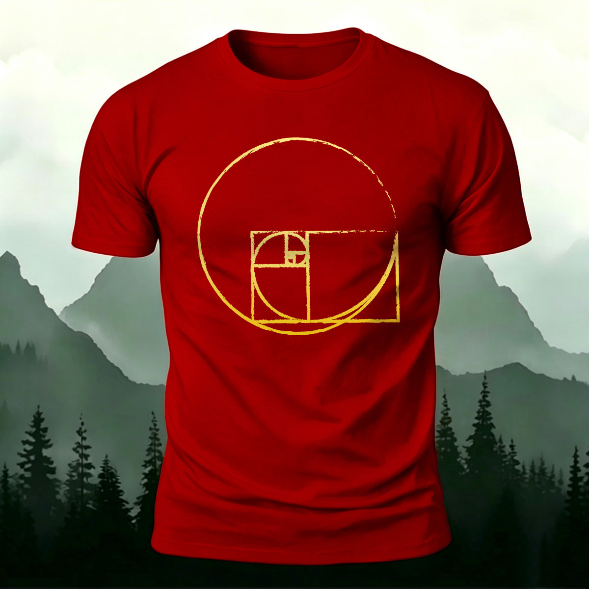 Minimalist Geometric Pattern Breathable Material T-shirt