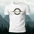 Abstract Sun Moon Graphic Minimalist Premium Cotton Tee White