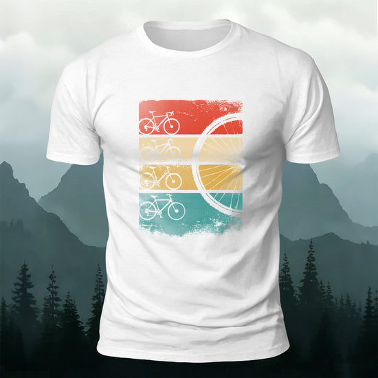 Bicycle Graphic Outdoor Comfortable Breathable T-Shirt White