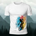 Painted Cycling Print Outdoor Breathable T-Shirt