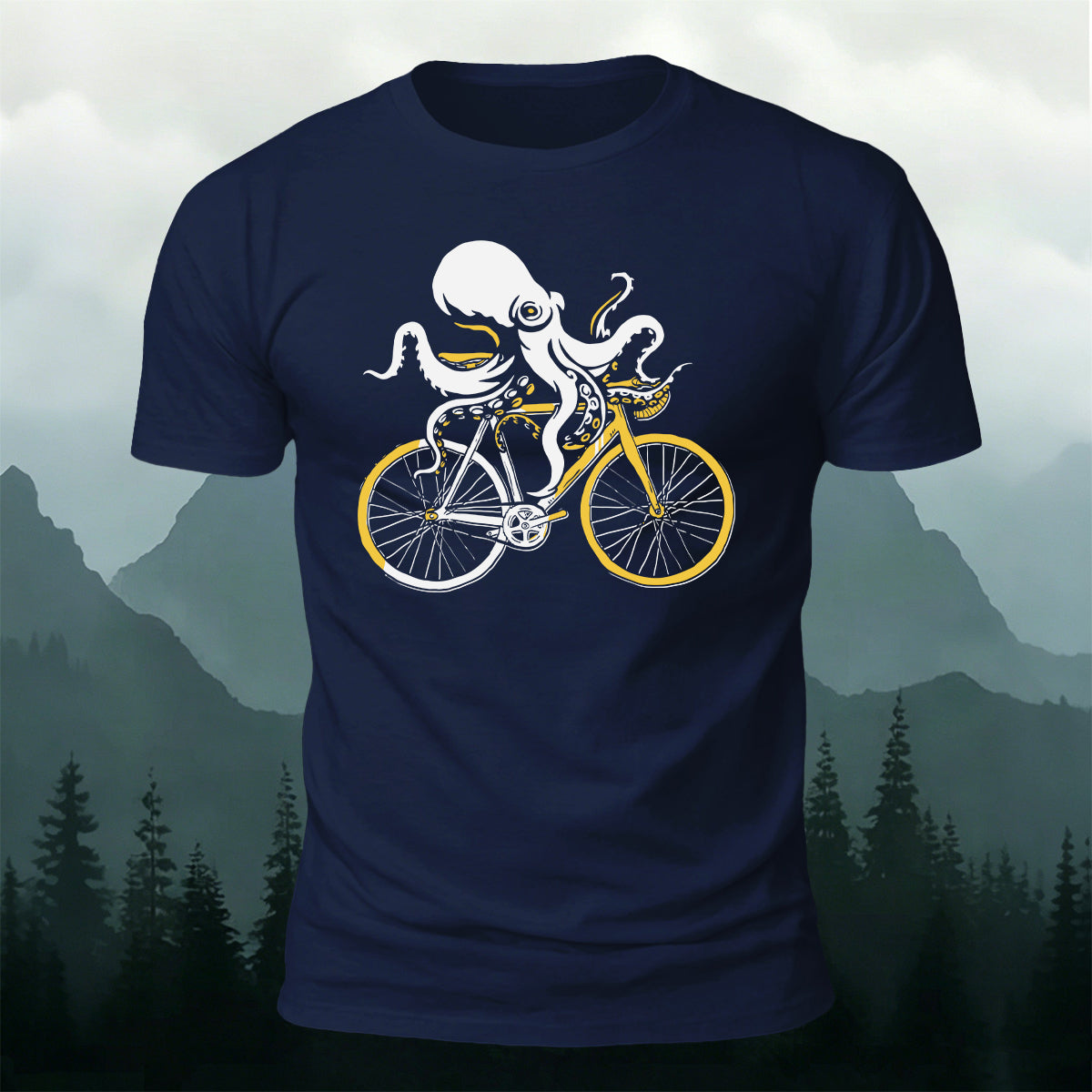 Fun Octopus Cycling Casual Breathable T-Shirt