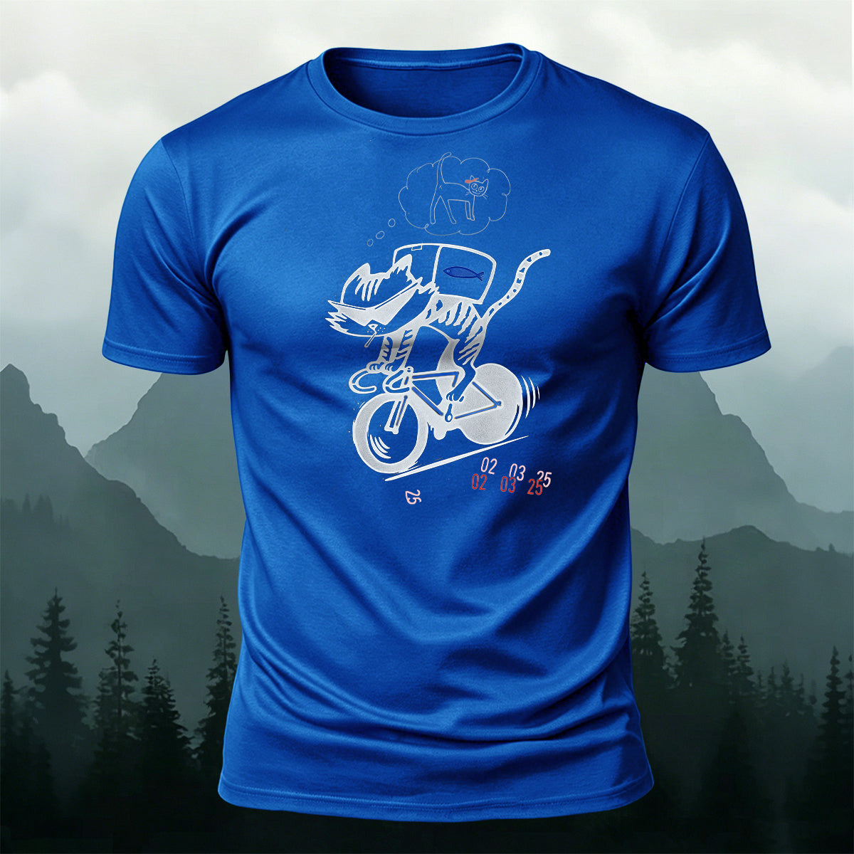 Falling in Love Cycling Series Printed Cotton T-Shirt