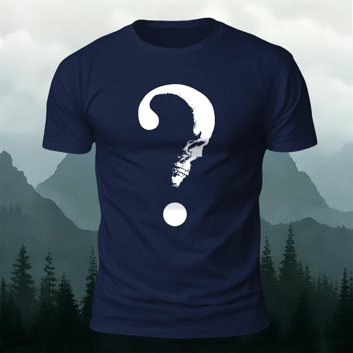 Abstract Question Mark Graphic Minimalist Breathable Tee