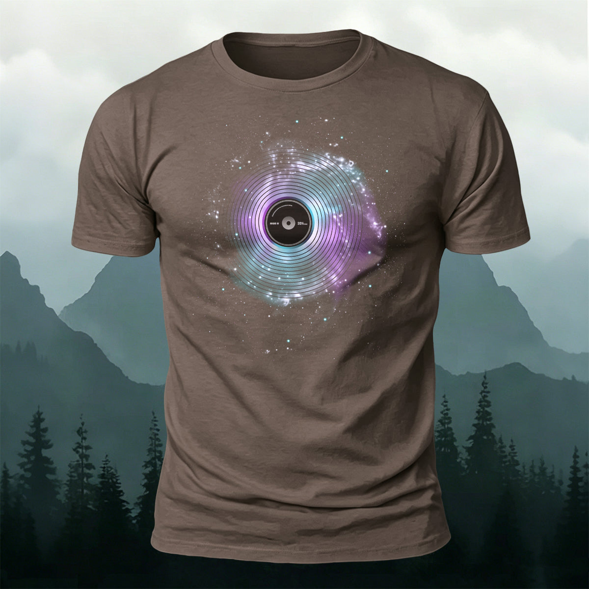 Music Player Print Casual 100% Cotton T-Shirt