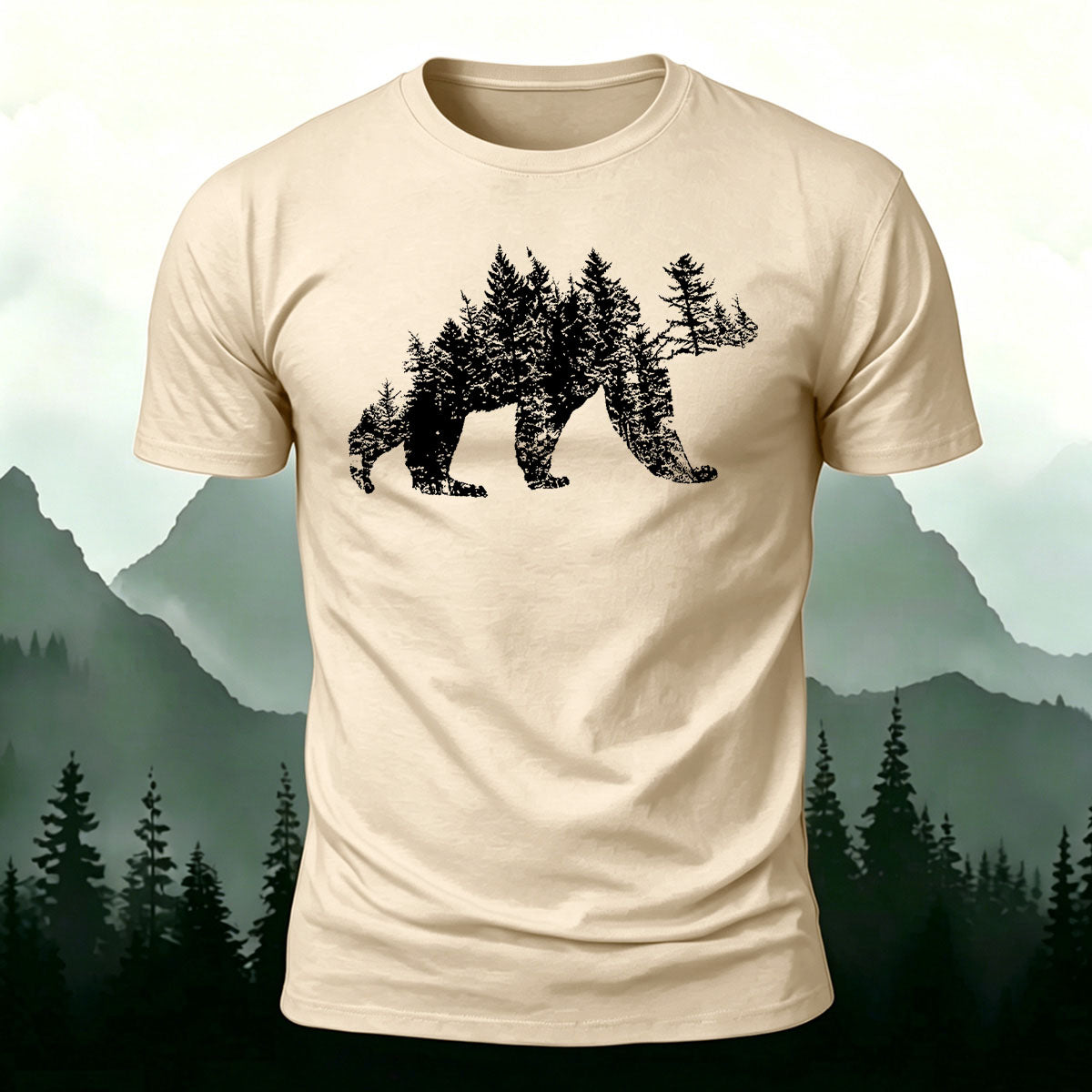 Artistic Dinosaur Illustration Premium Cotton Casual T-Shirt