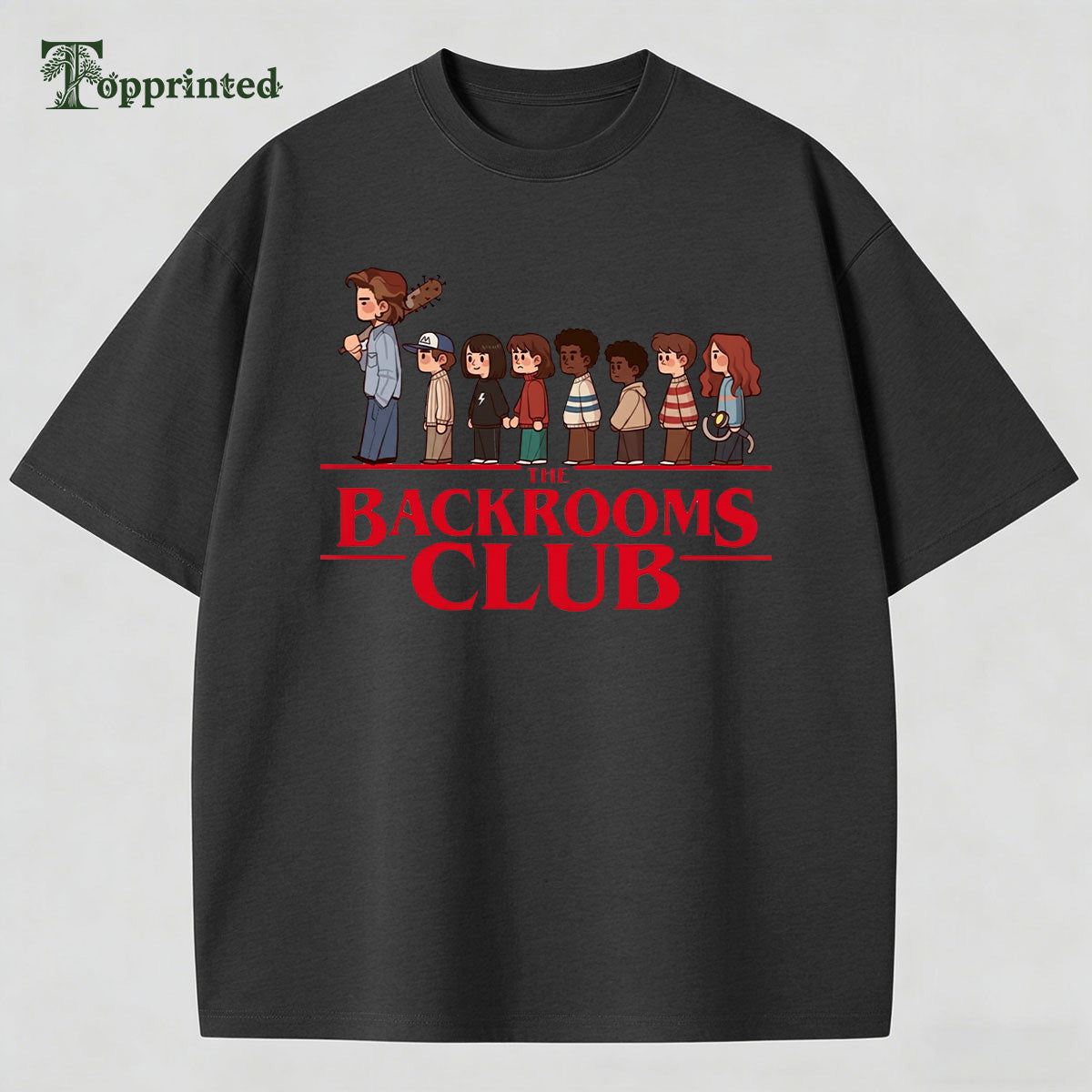 Backrooms Club Casual Cotton Made T-shirt