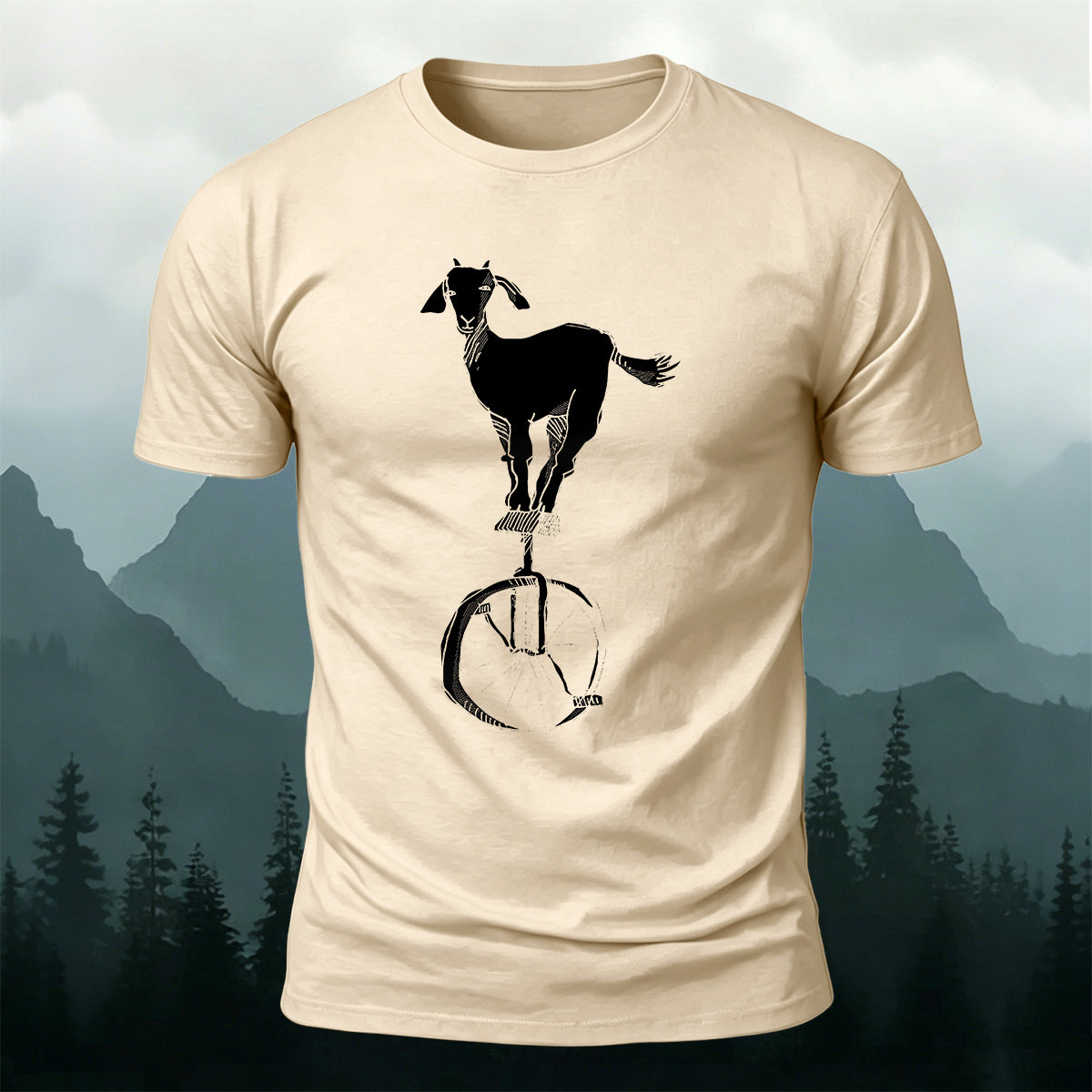Goat Acrobatics Print Outdoor Versatile T-Shirt