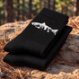 Cotton Trout Mountain Graphic Socks