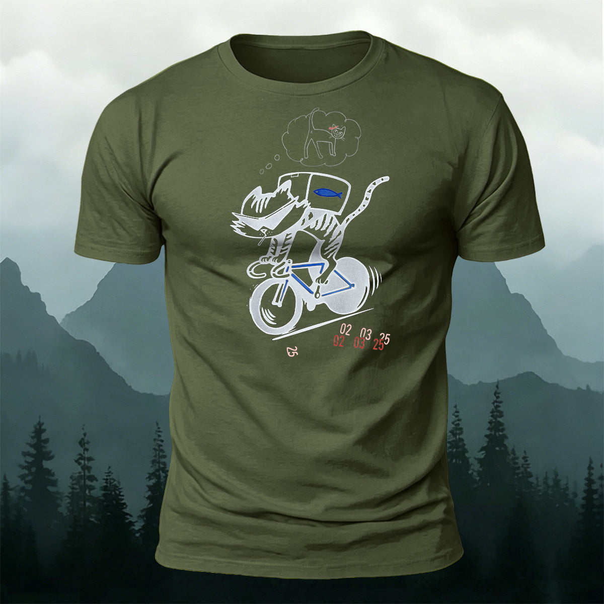 Falling in Love Cycling Series Printed Cotton T-Shirt