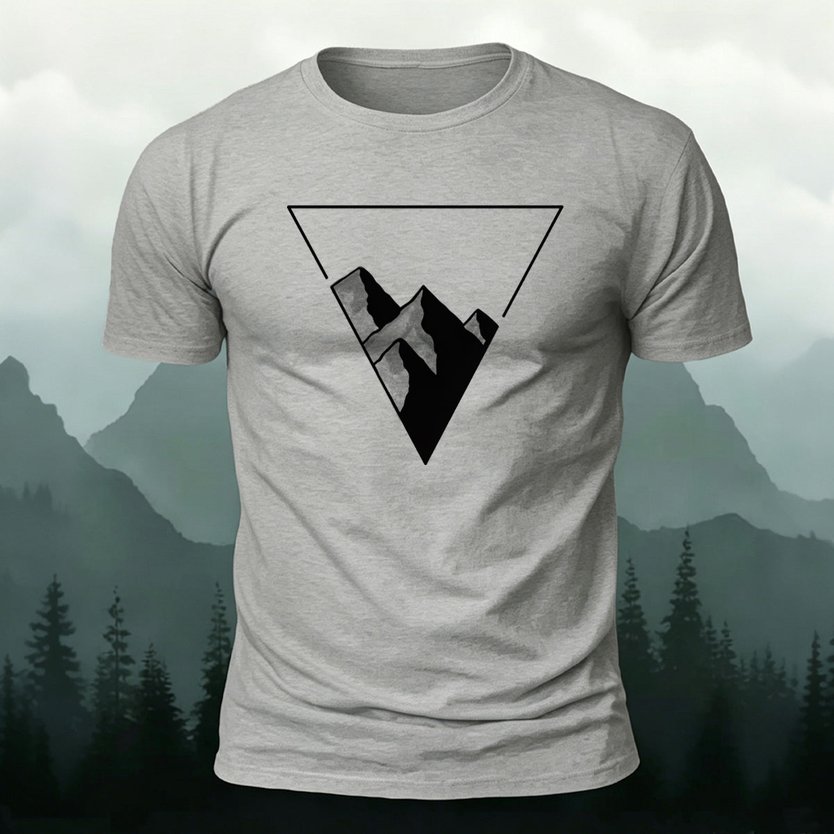 Triangle Pattern Fashion Outdoor Casual T-Shirt