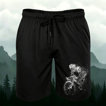 Cycling Ink Wash Painting Casual Shorts