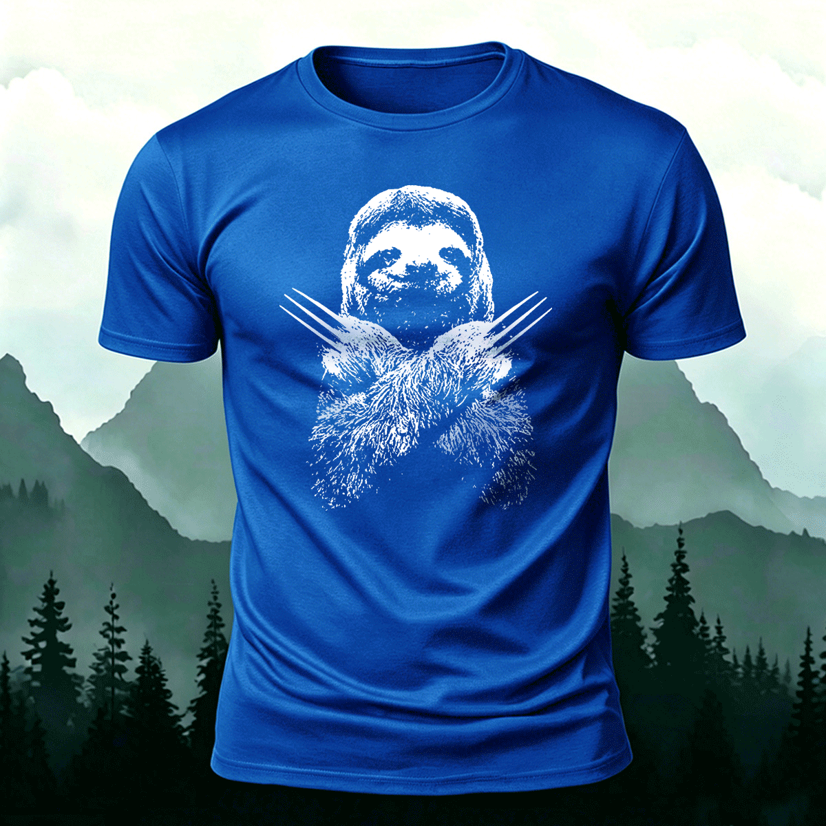 Sloth Fun Pattern Trend Premium Cotton T-Shirt