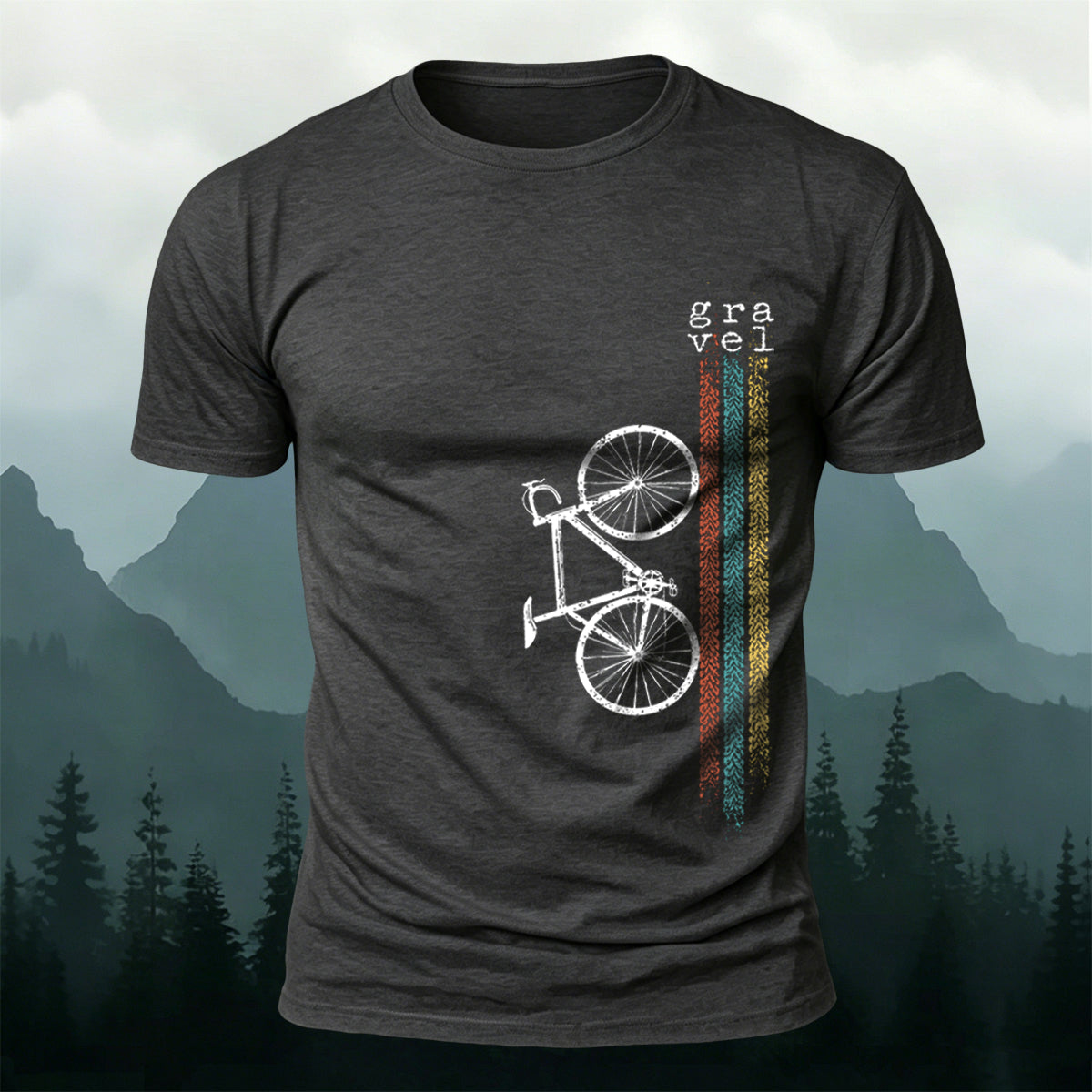 Minimalist Bicycle Graphic Casual Premium Cotton Tee