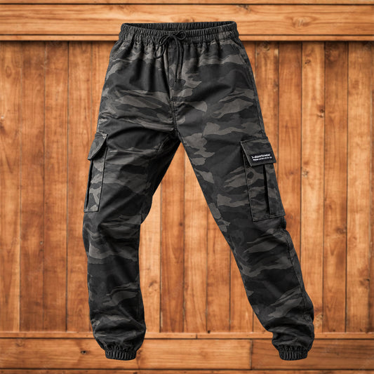 Men's Pockets Camo Jogger Pants