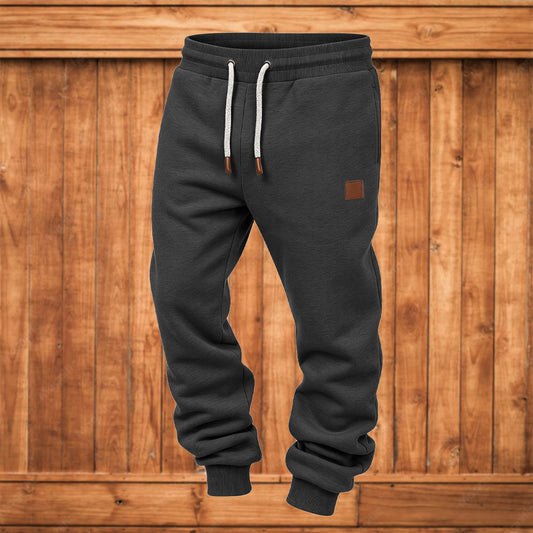 Men's Label Back Pockets Jogger Pants
