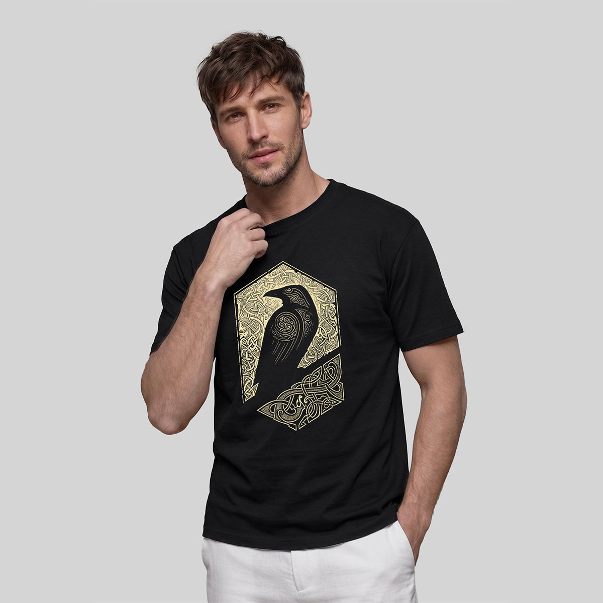 Bird Pattern Mountain-Style Comfortable Casual T-Shirt