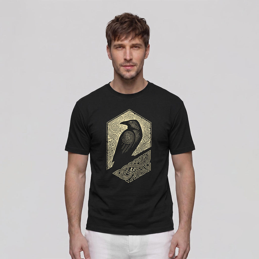 Bird Pattern Mountain-Style Comfortable Casual T-Shirt