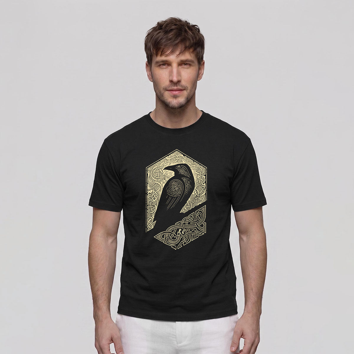 Bird Pattern Mountain-Style Comfortable Casual T-Shirt