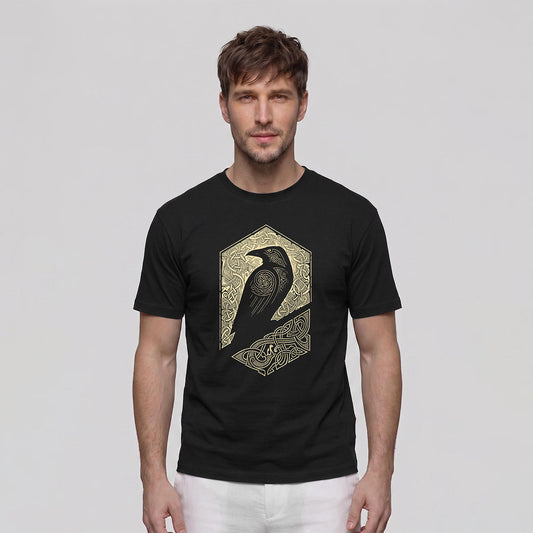 Bird Pattern Mountain-Style Comfortable Casual T-Shirt
