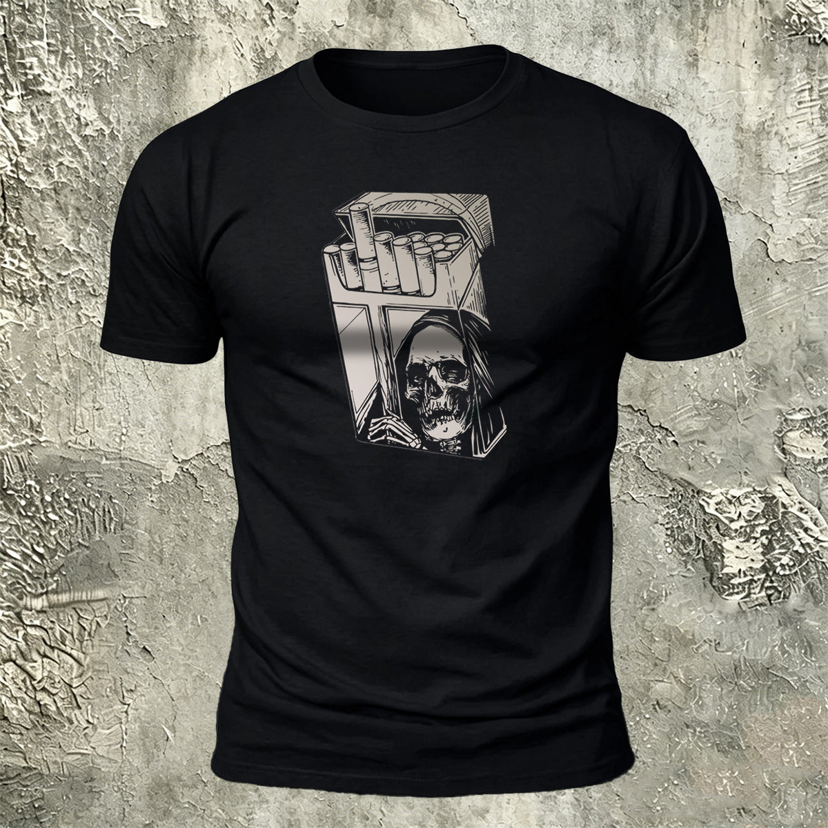 Vintage Cigarette Case Skull Street Fashion T-Shirt