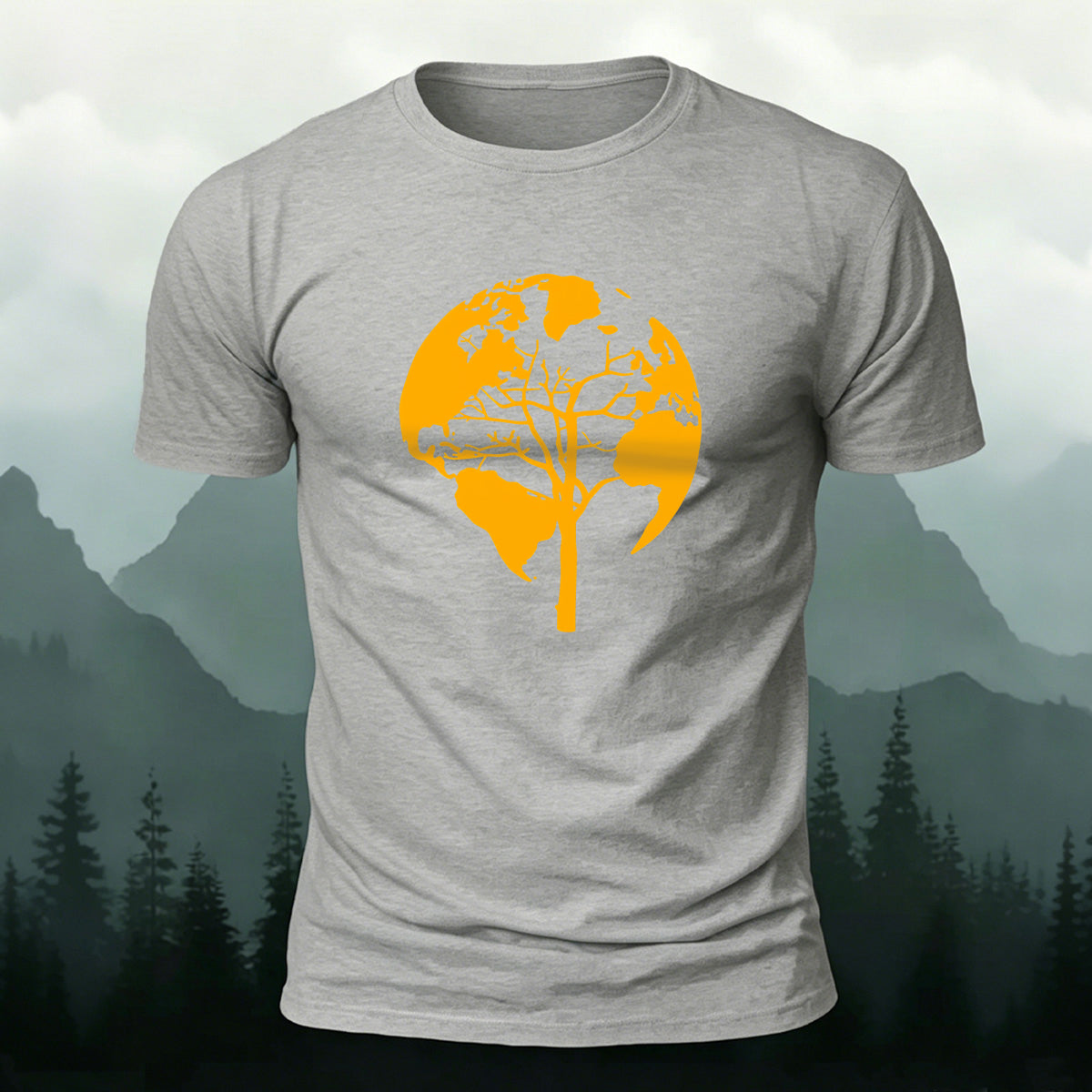 Tree and Earth Casual Premium Cotton T-shirt