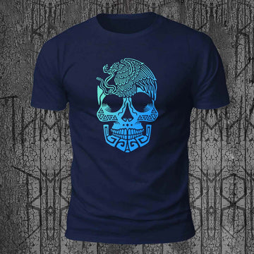 Skull Totem Print Street Fashion 100% Cotton T-Shirt
