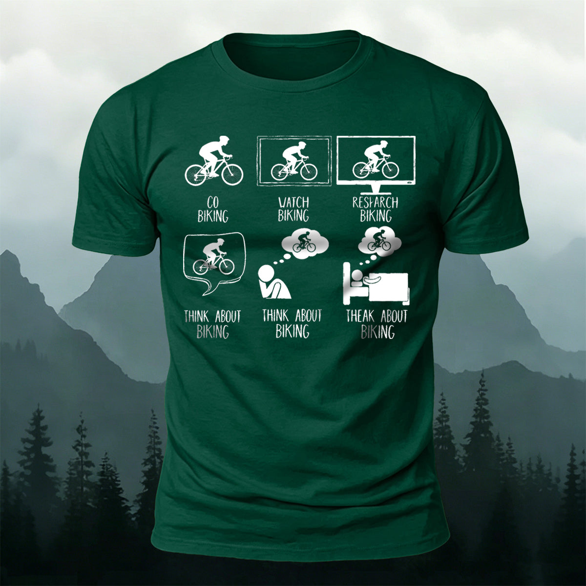Fun Cycling Hobbyist Casual 100% Cotton T-Shirt
