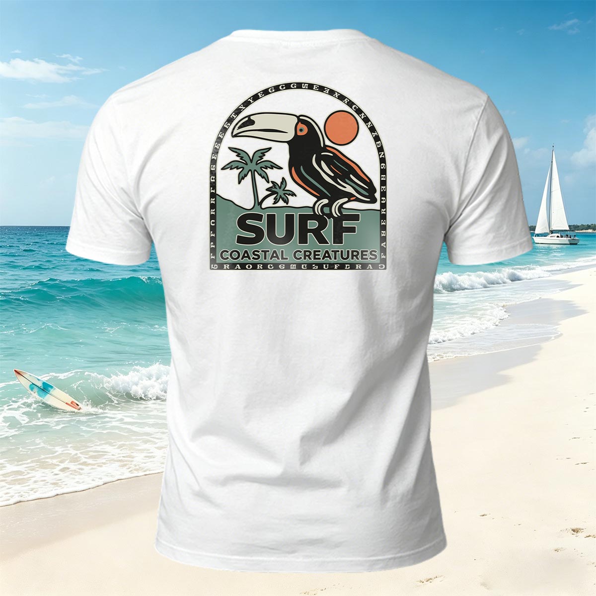 Toucan Tropical Coastal Casual Breathable T-Shirt