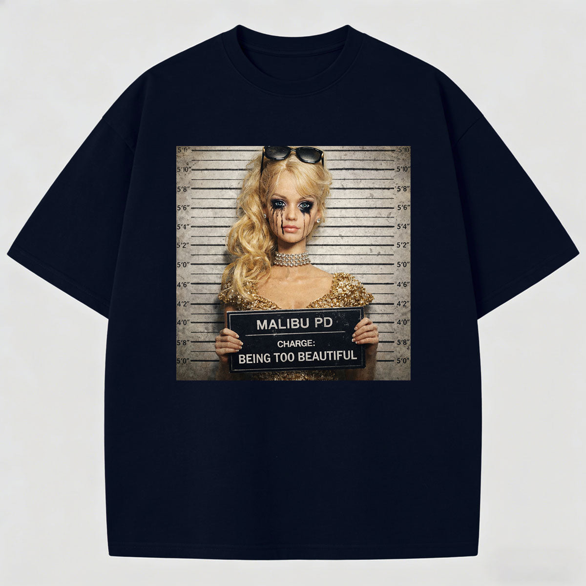 Meme Hand-Held Sign Print Pattern Cotton T-Shirt