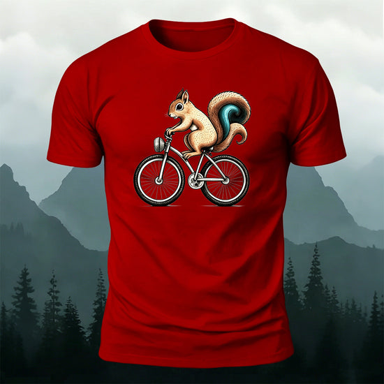 Musical Instruments and Hearts Fun Print Cotton T-Shirt Red