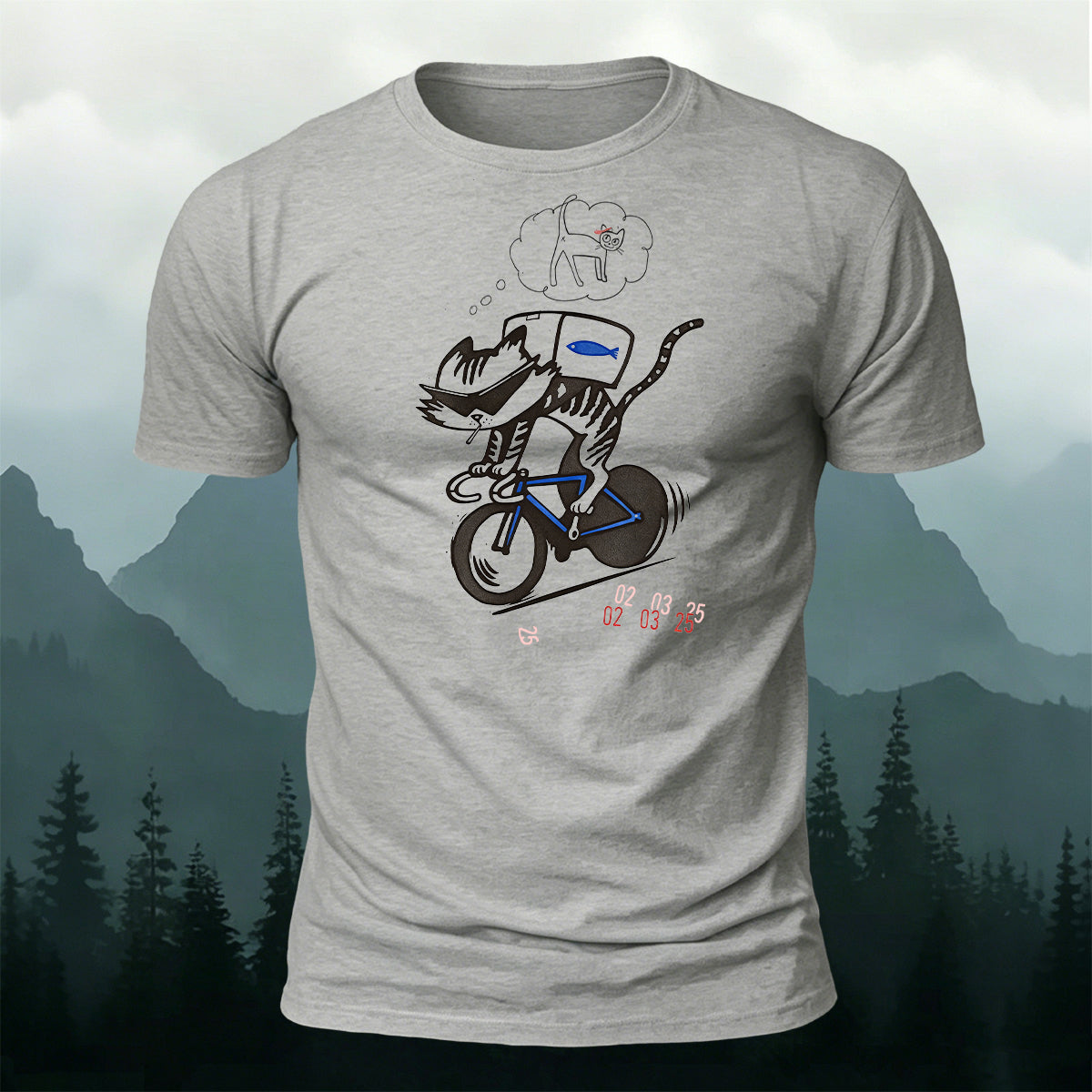 Falling in Love Cycling Series Printed Cotton T-Shirt