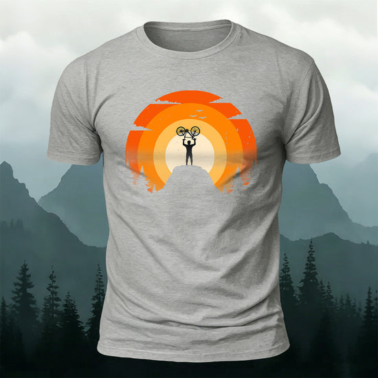 Outdoor Cycling Art Print 100% Cotton Comfort T-Shirt Grey