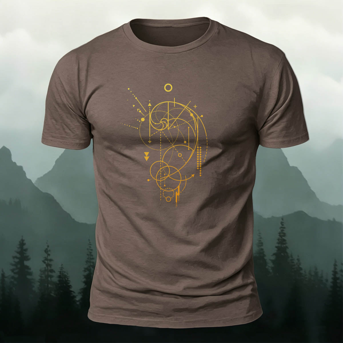 Geometric Line Pattern Comfortable Breathable T-Shirt