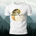 Yin-Yang Tai Chi Tree Design Casual Cotton T-Shirt White