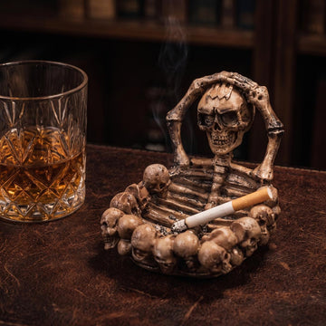 Resin Gothic Skull Desktop Ashtray