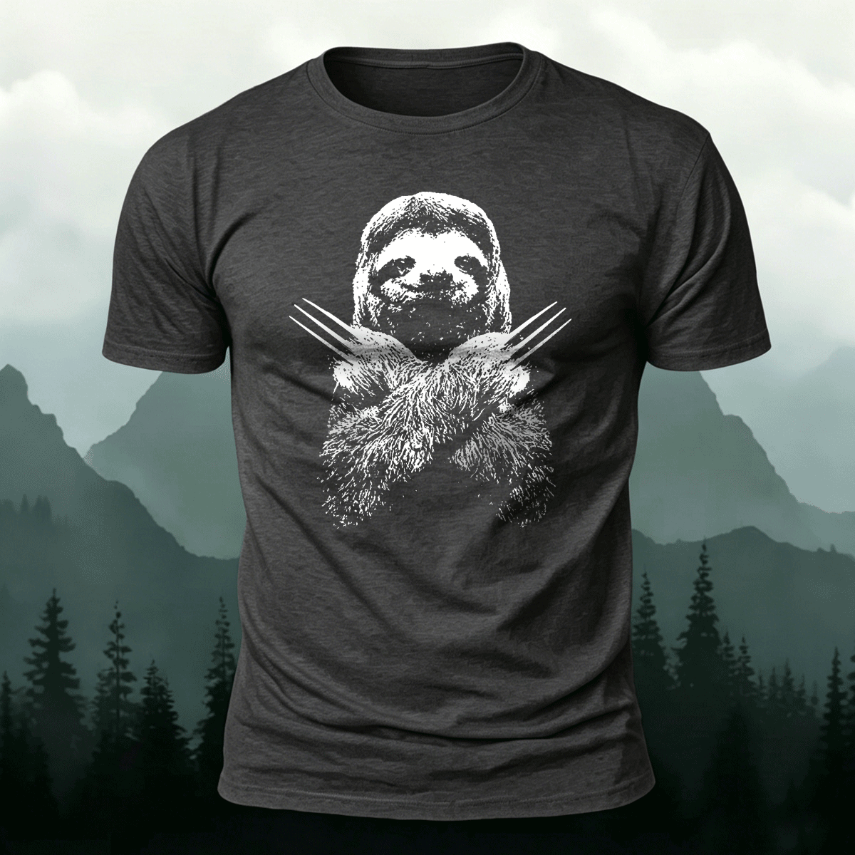 Sloth Fun Pattern Trend Premium Cotton T-Shirt