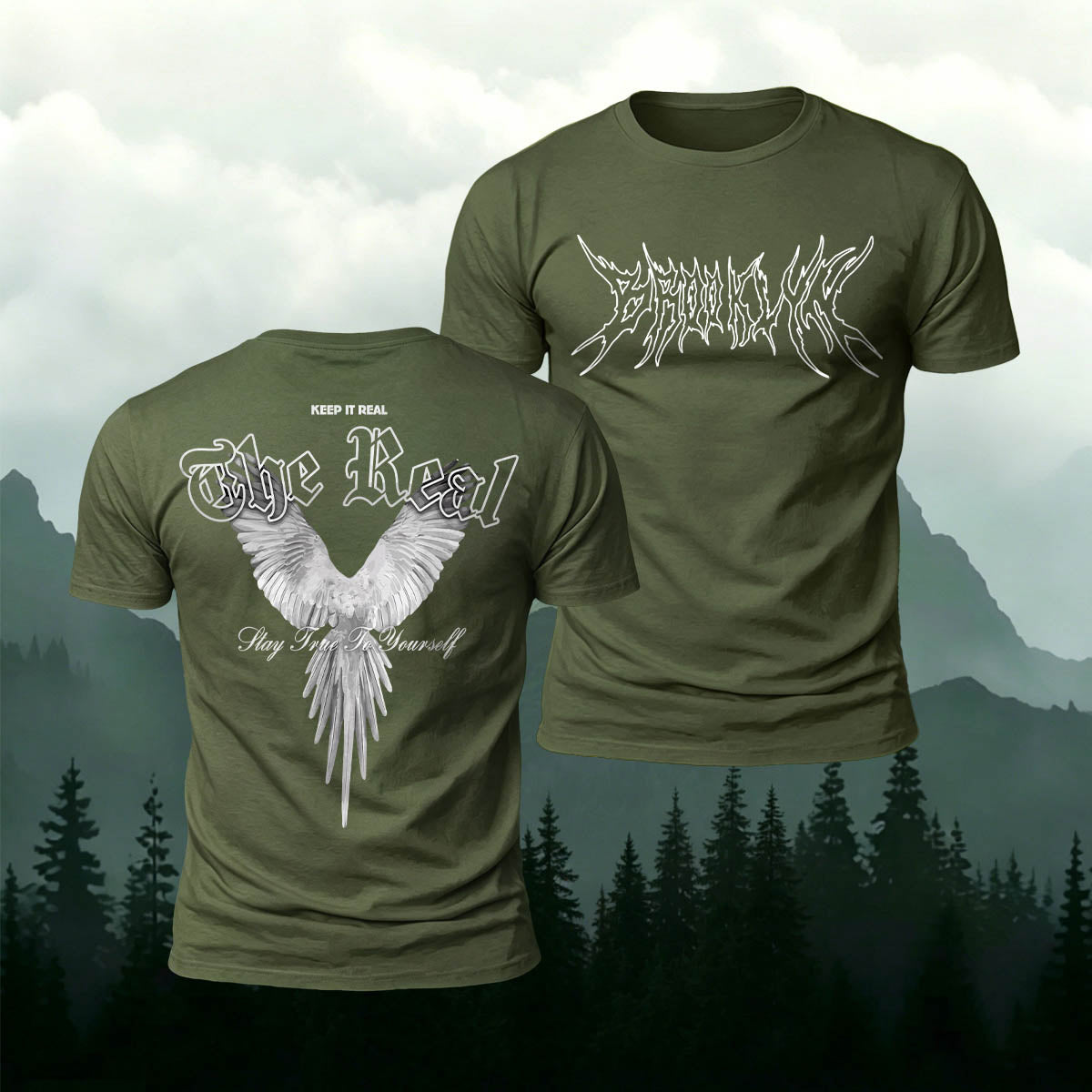 Retro-Style Phoenix Print Casual Cotton T-Shirt