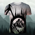 Forest Print Outdoor Cycling Casual T-Shirt