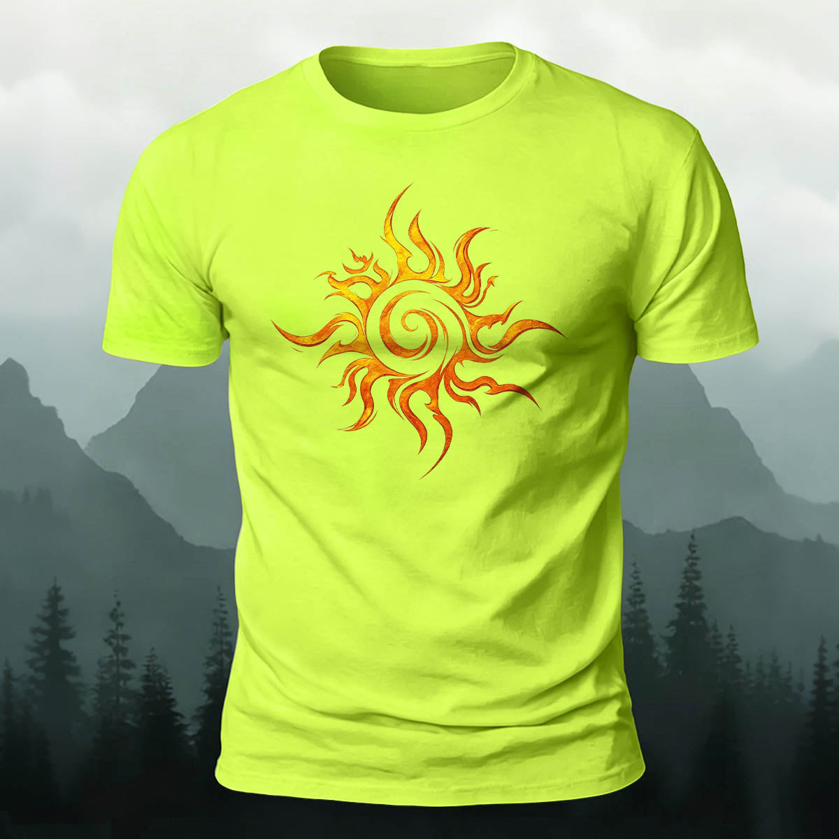 Minimalist Sun Totem Casual Breathable T-Shirt