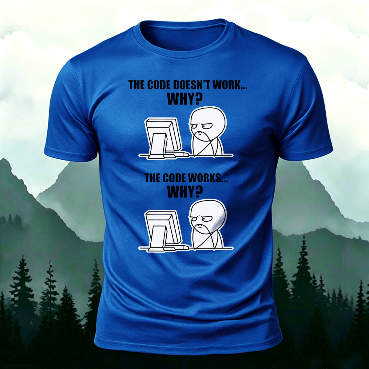Fun Work Status Graphic Soft Skin-Friendly T-Shirt