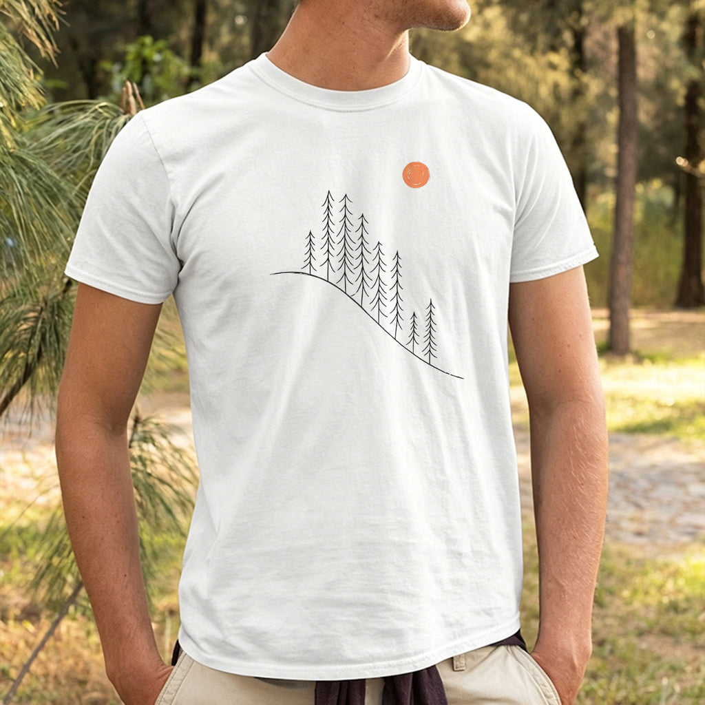 Minimalist Landscape Pattern Comfortable Premium Cotton T-shirt
