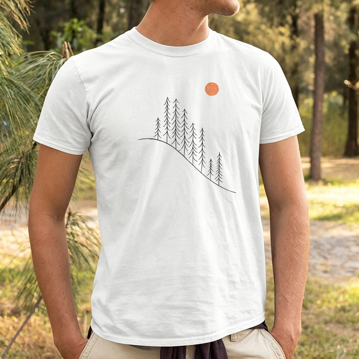 Minimalist Landscape Pattern Comfortable Premium Cotton T-shirt