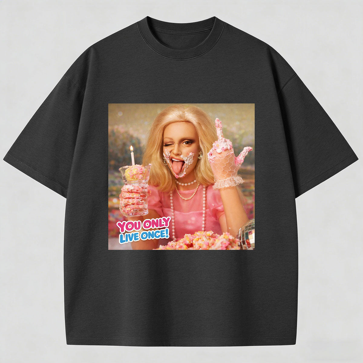 Meme You Only Live Once Cotton Printed T-Shirt