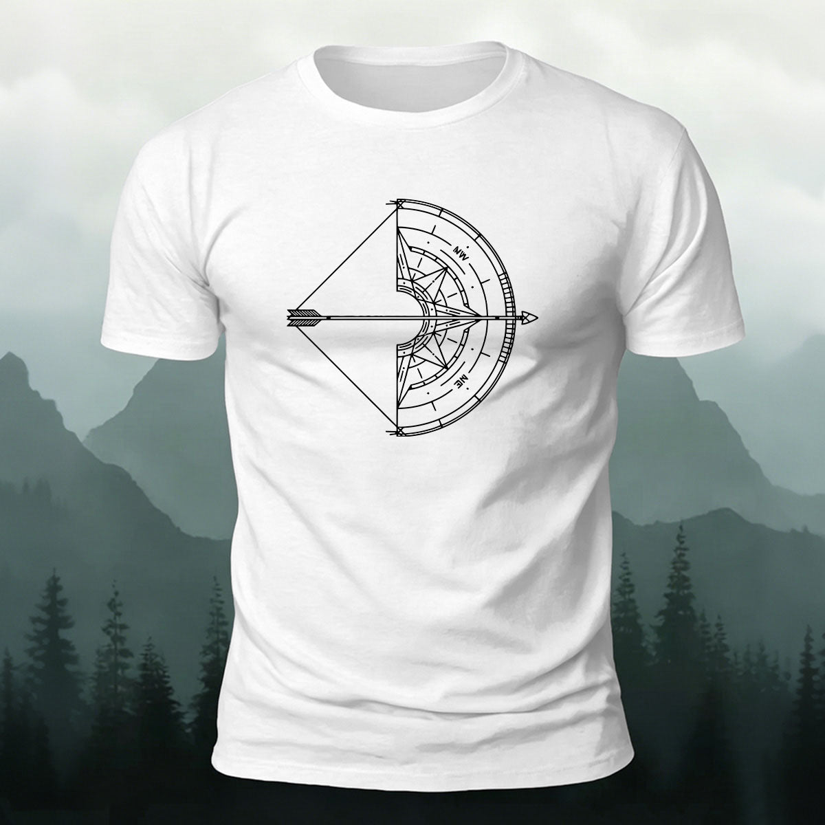 Bow and Arrow Graphic Trend Premium Cotton T-Shirt