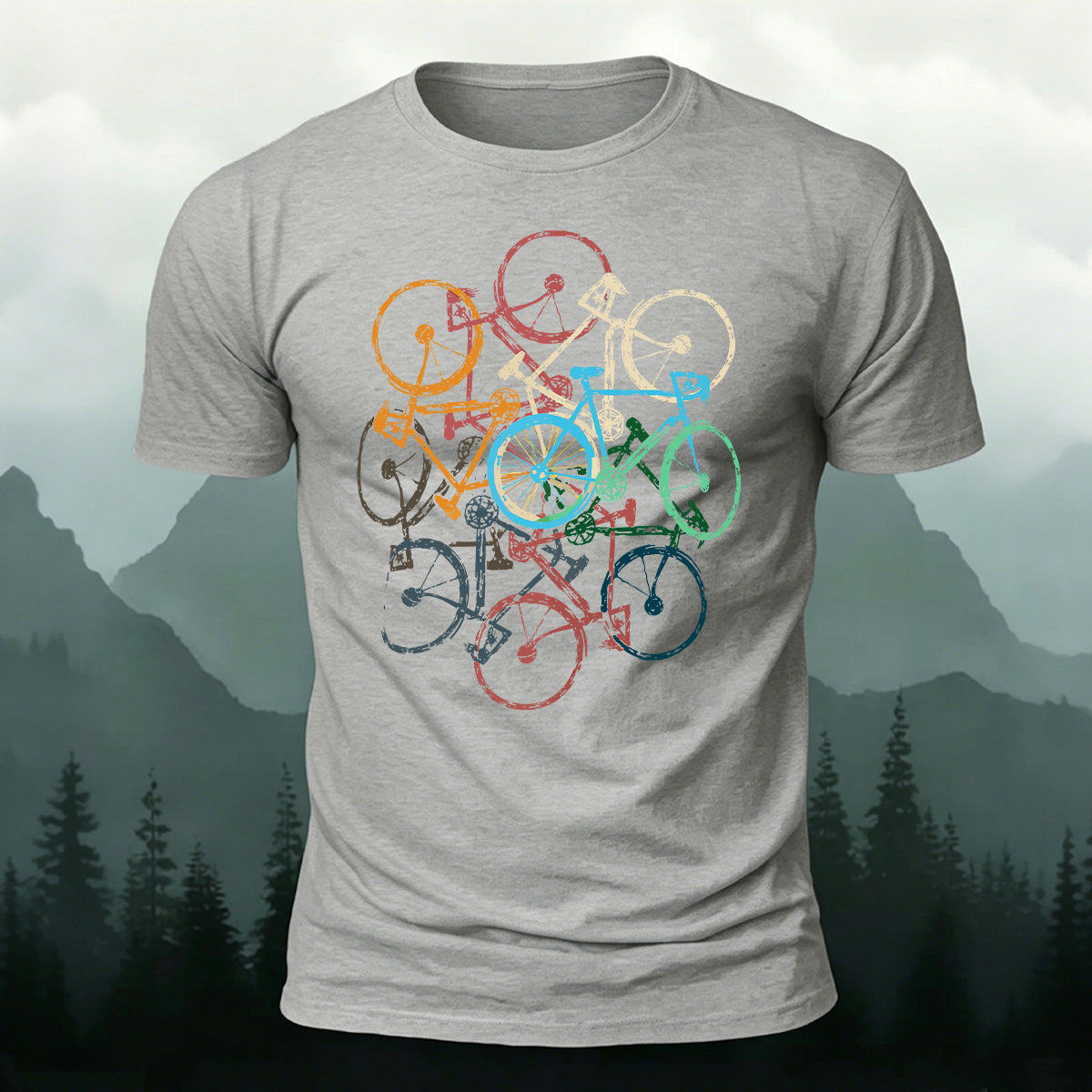 Colorful Bicycle Outdoor Soft Breathable T-Shirt