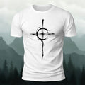Cross-Pattern Ink Wash Print  Cotton T-shirt