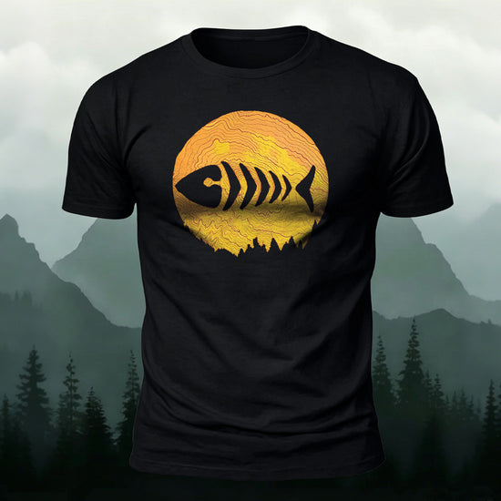 Herringbone Pattern Print Casual Skin-friendly T-Shirt Back