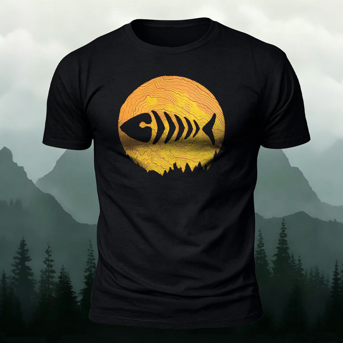 Herringbone Pattern Print Casual Skin-friendly T-Shirt Back