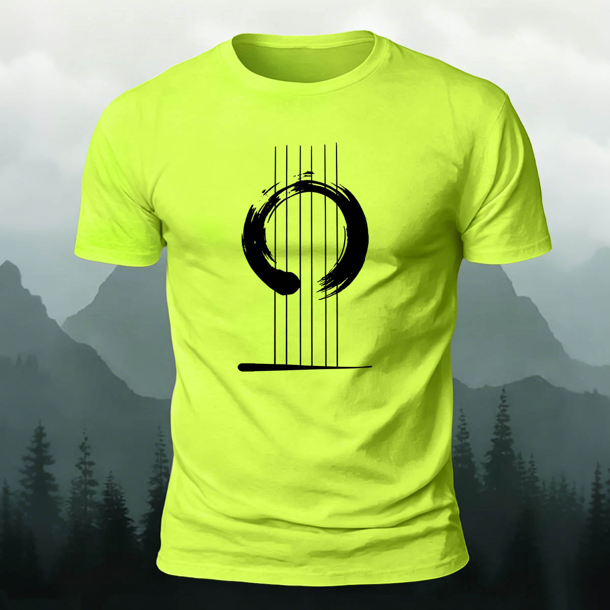 Artistic Line Print 100% Cotton T-Shirt